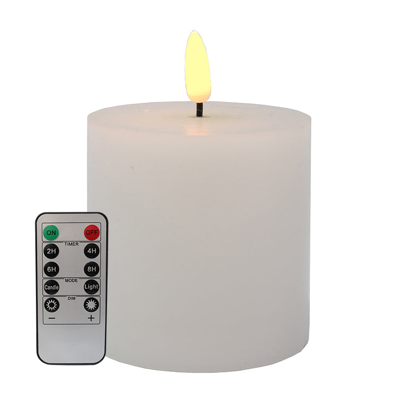 WHITE LED CANDLE W/ REMOTE