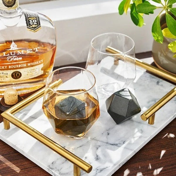 CRYSTAL GLASSES SET WITH STONES - RAPT ONLINE