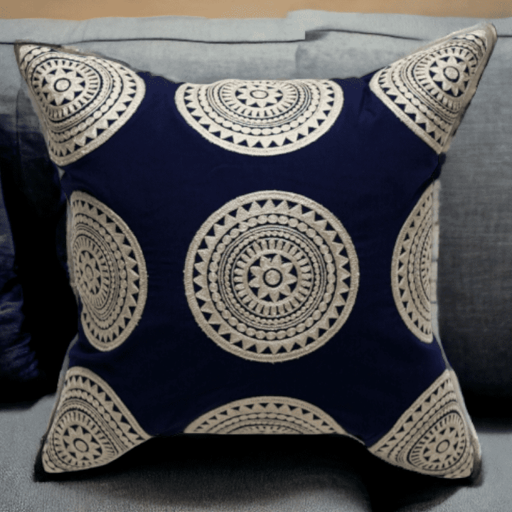 NAVY MANDALA CUSHION - RAPT ONLINE