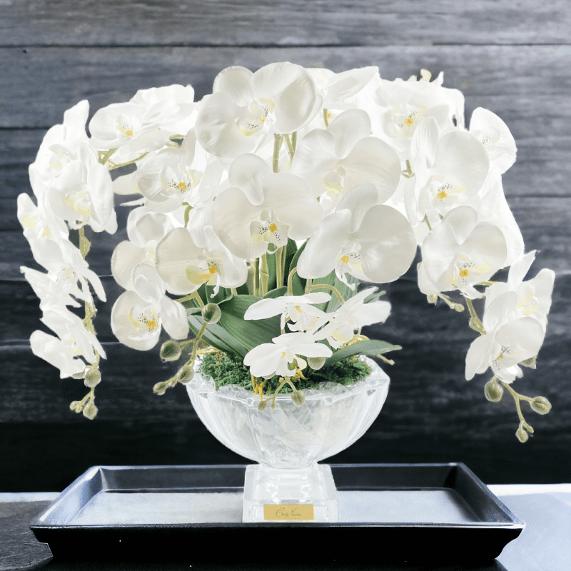 PRE ORDER | WHITE ORCHID  GOLD CENTREPIECE