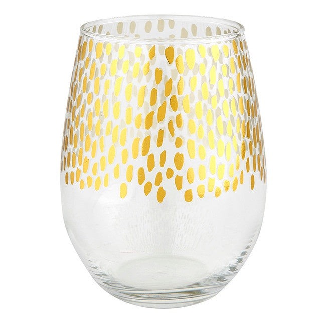 40% OFF | GOLD CLEAR STEMLESS WINE GLASS - RAPT ONLINE