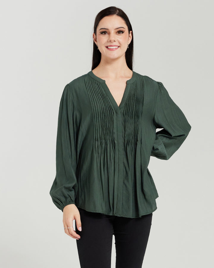 GREEN GISELLE TOP - RAPT ONLINE