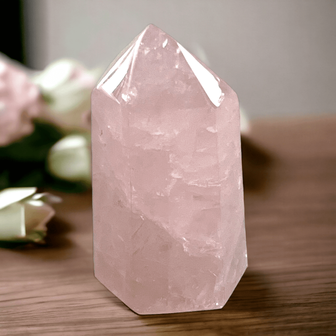 SMALL ROSE QUARTZ TOWER - RAPT ONLINE