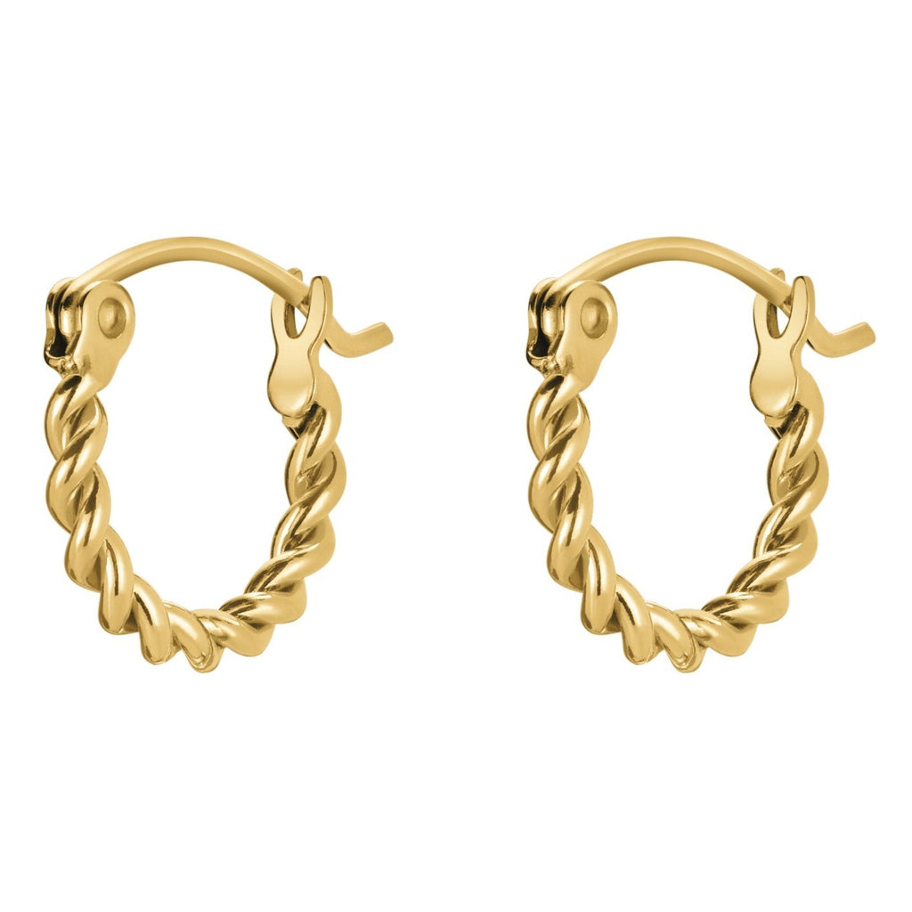 GOLD TWISTED HOOPS