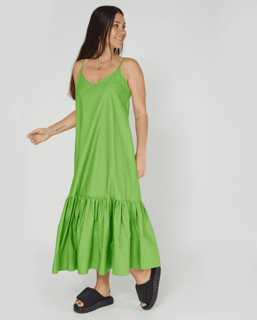 50% OFF | GREEN LIME MELROSE DRESS