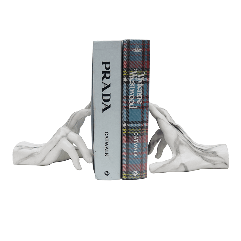 MARBLE HANDS BOOKENDS