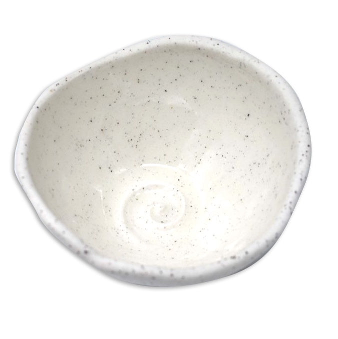 WHITE SPECKLE RING DISH