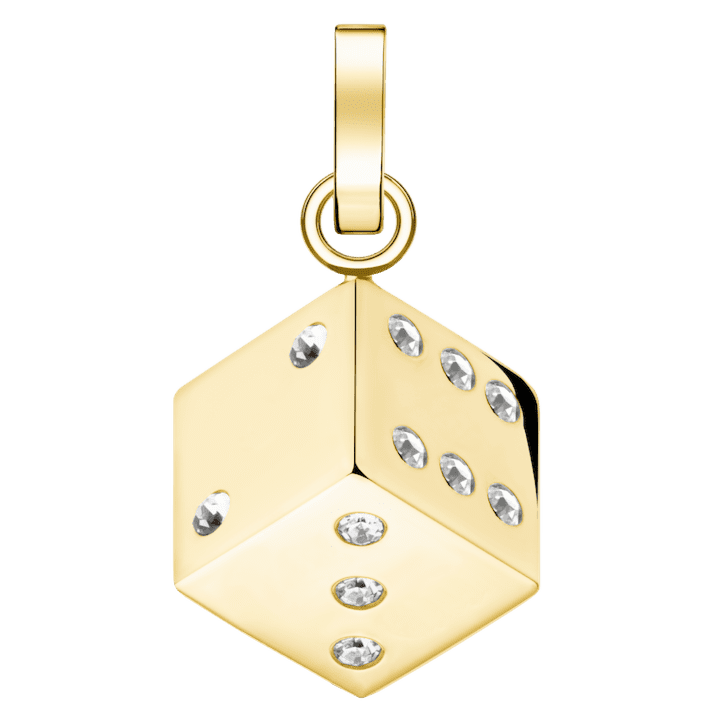 GOLD LUCKY SYMBOL DICE CHARM - RAPT ONLINE