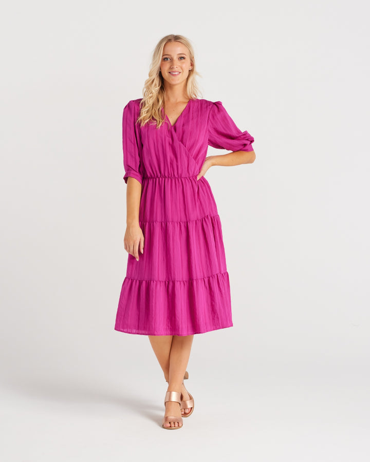 30% OFF | MAGENTA AMIRA DRESS - RAPT ONLINE