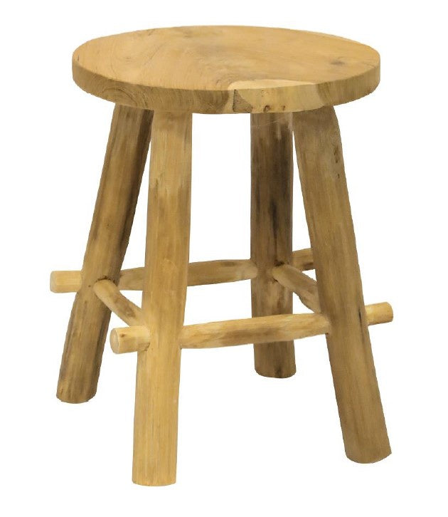 HALCYON TEAK SIDE TABLE/STOOL | LG FREIGHT APPLIES - RAPT ONLINE