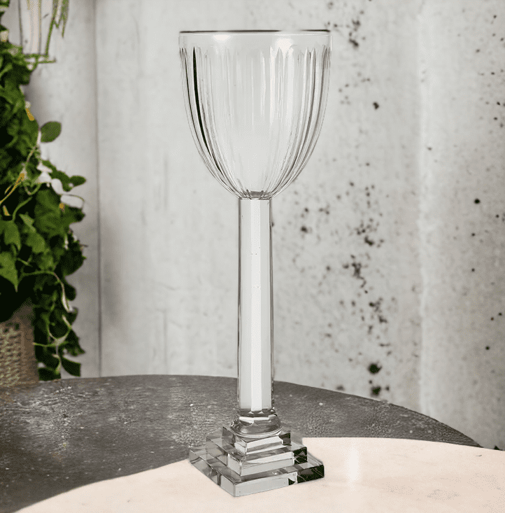 TALL CANDLEHOLDER PANELLED CUP