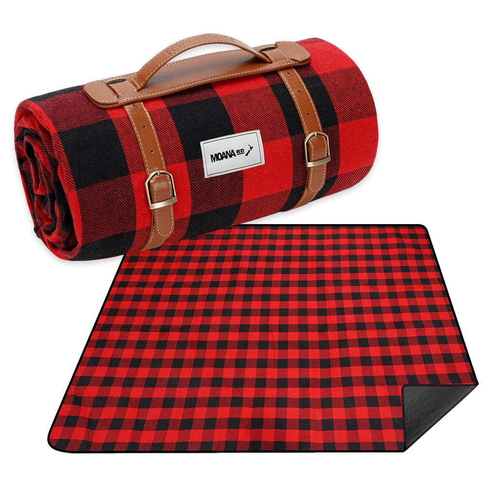 RED & BLACK PICNIC BLANKET - RAPT ONLINE