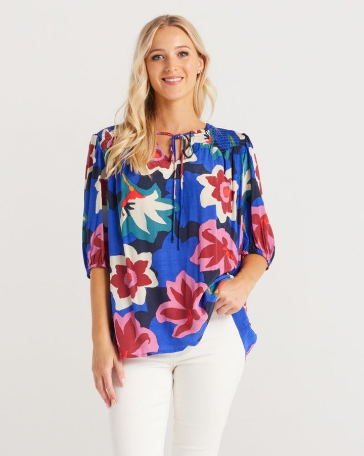 40% OFF | MIDNIGHT FLOWER JULIA TOP - RAPT ONLINE