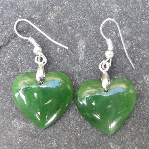 GREENSTONE HEART EARRINGS - RAPT ONLINE