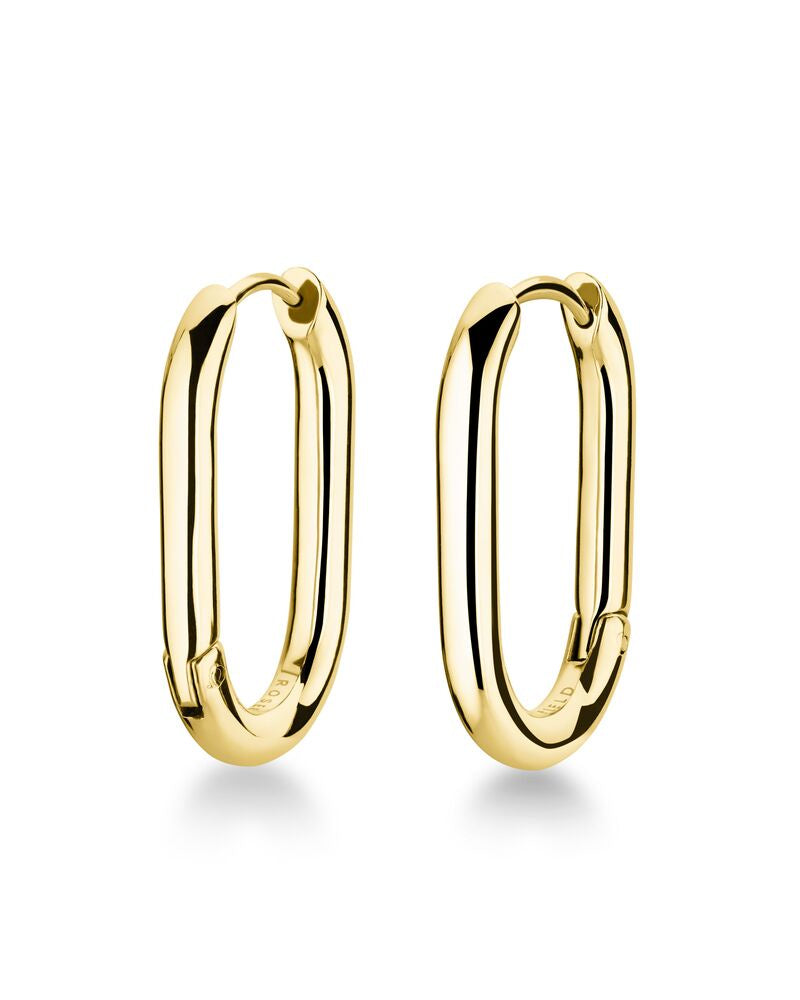 GOLD LARGE OVAL HOOPS