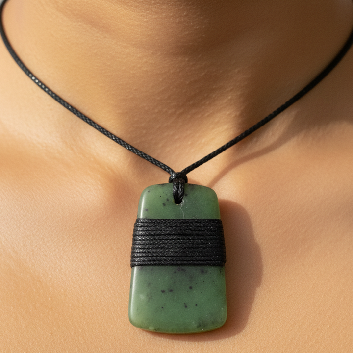 WIDE 45mm GREENSTONE TOKI Necklace - RAPT ONLINE