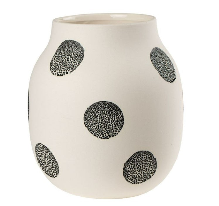 50% OFF | MED WHITE BLACK VASE - RAPT ONLINE